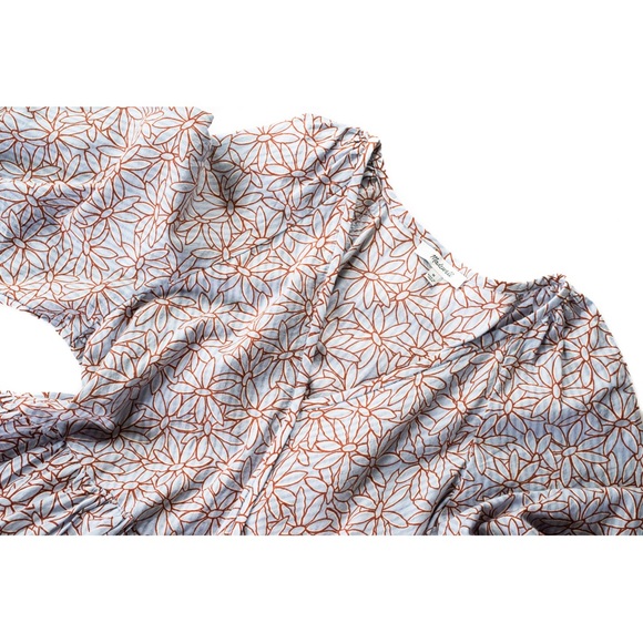 Madewell Mariana Puff Sleeve Midi Dress  In Dream-On Daisies - Picture 13 of 14